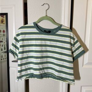 forever 21 striped crop top